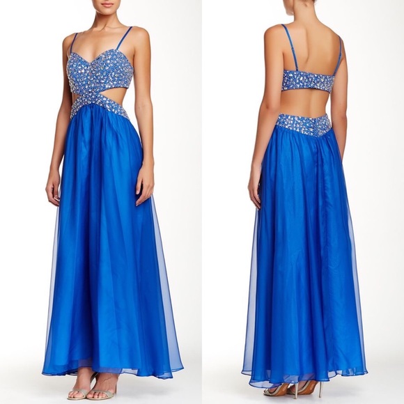 Decode 1.8 Dresses & Skirts - ✨Decode 1.8 Rhinestone Cutout Gown